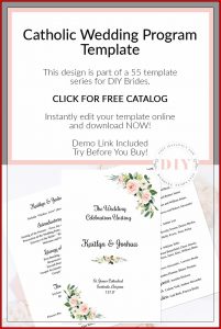 Catholic Wedding Program Template With Mass