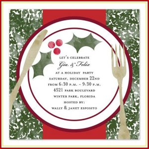 Christmas Dinner Invitation Sample