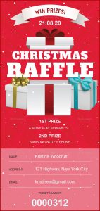 Christmas Raffle Ticket Template Word