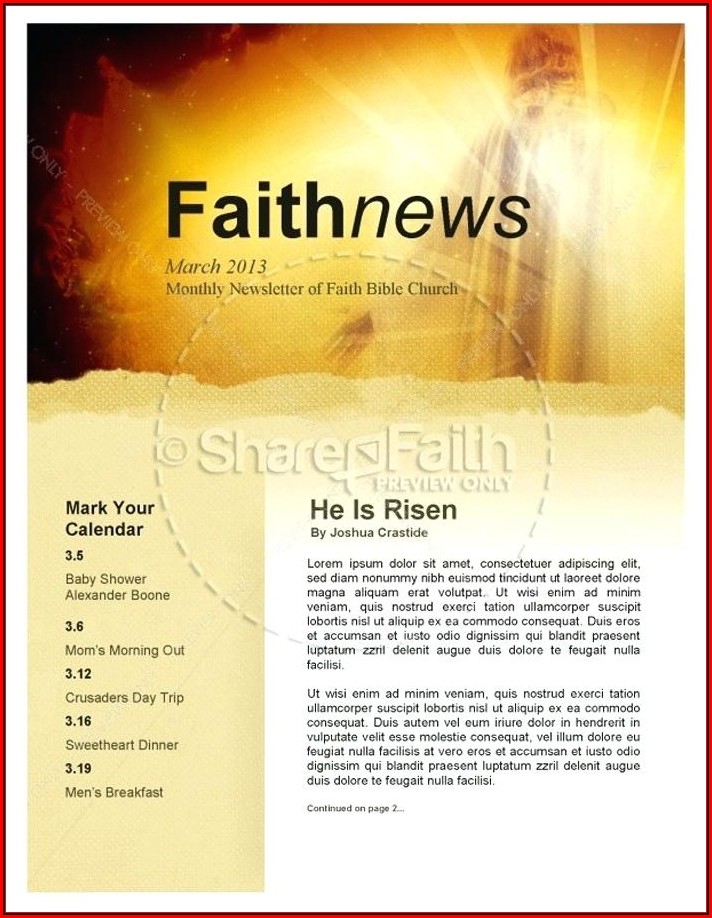 Church Brochure Templates Free Downloads