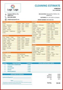 Cleaning Estimate Template Free