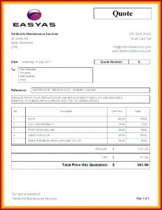 Cleaning Estimate Template Word