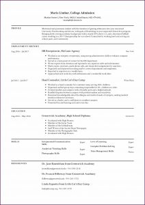 College Resume Template Free