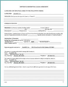 Condo Lease Form