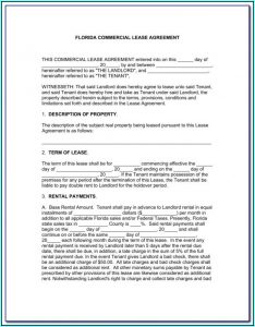 Condo Lease Form Florida