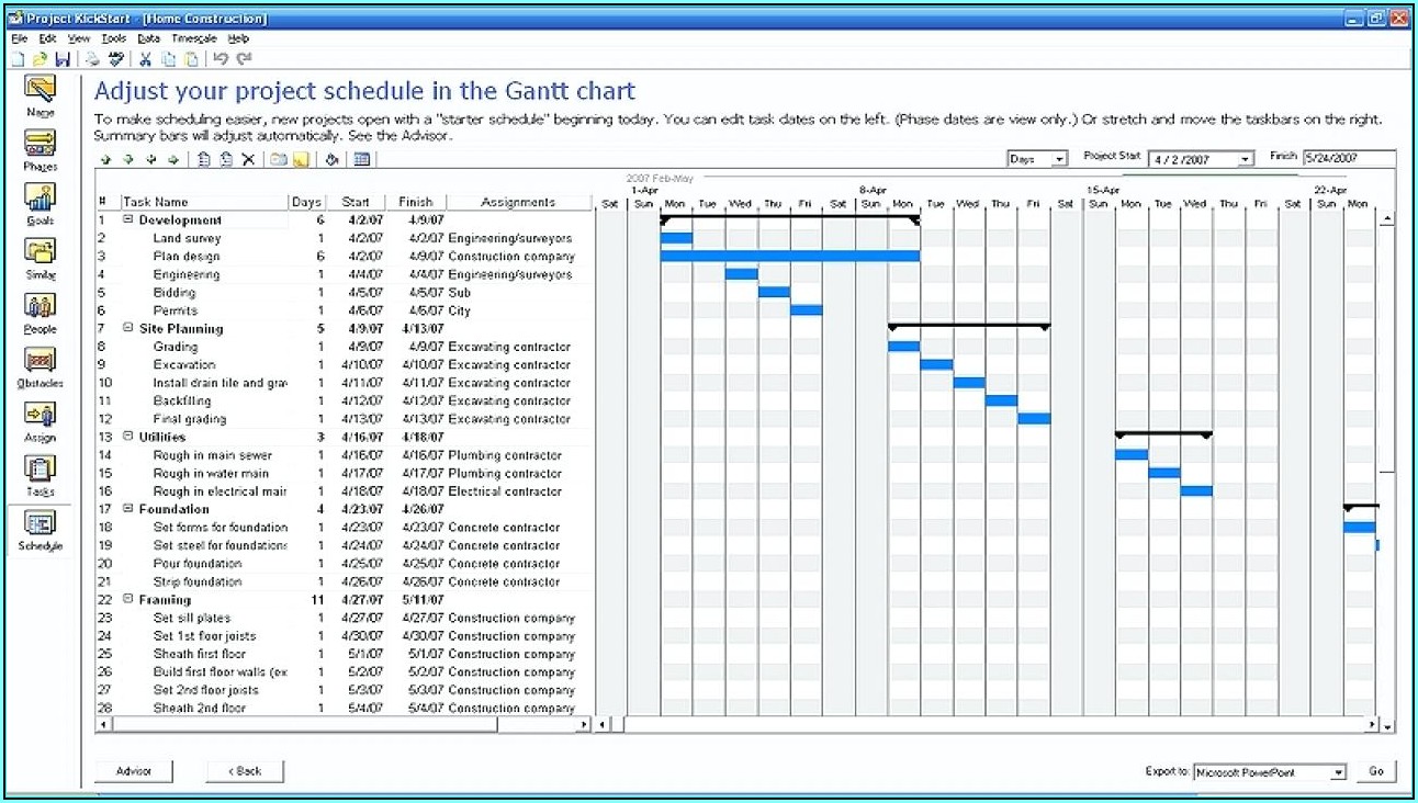 Construction Project Management Template