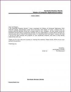 Cover Letter Sample For Resume Email