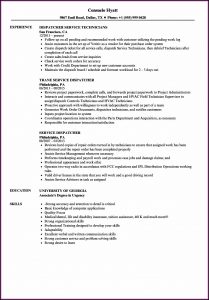 Customer Service Dispatcher Resume