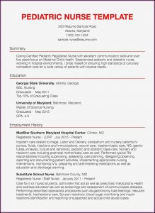 Cv For Nurses Template
