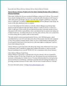 Divorce Forms Denver Colorado