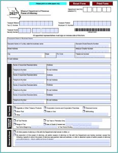 Durable Power Of Attorney Form Missouri Financial