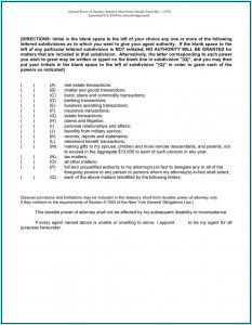 Durable Power Of Attorney Form New York