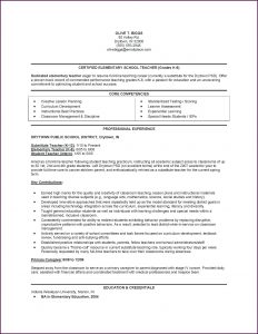 Elementary Teacher Resume Template Word