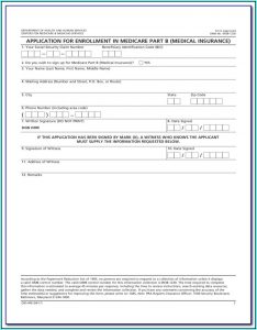 Enroll Medicare Part B Form