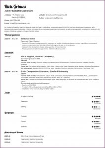 Entry Level Resume Templates Pdf