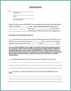 Eviction Form Letter