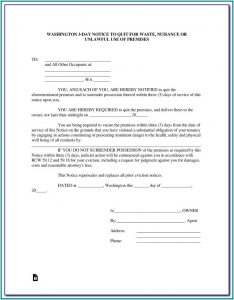 Eviction Forms Washington State