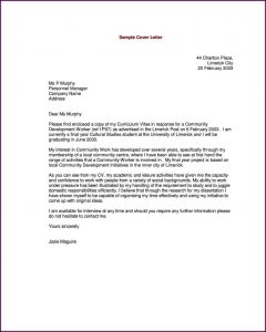 Example Of Cover Letter For Resume