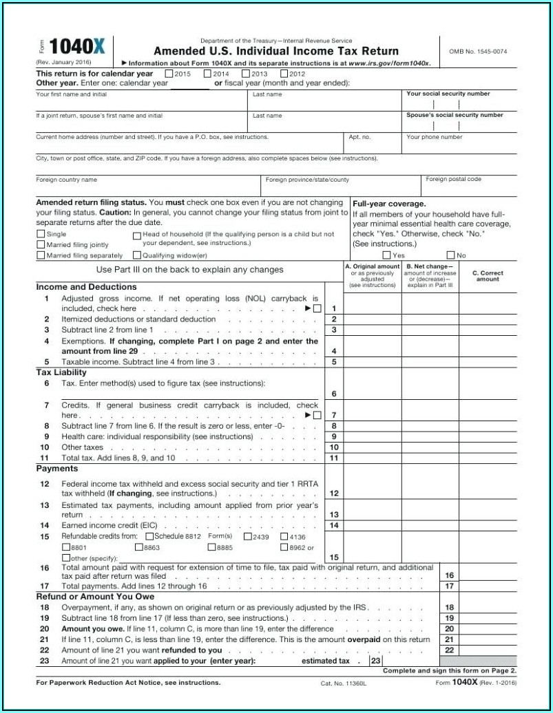 Ez Tax Form 2018 Instructions