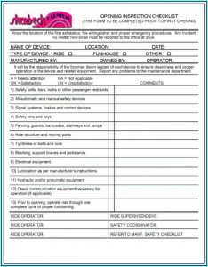 Farm Tractor Inspection Form