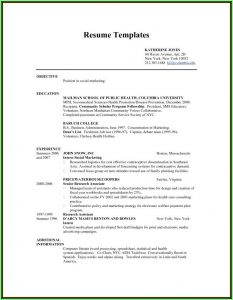 Filling Out A Resume Skills