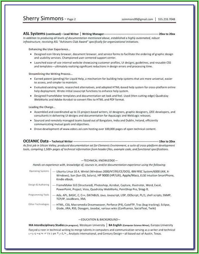 Filling Out Resume Experience