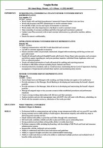 Free Customer Service Representative Resume Sample