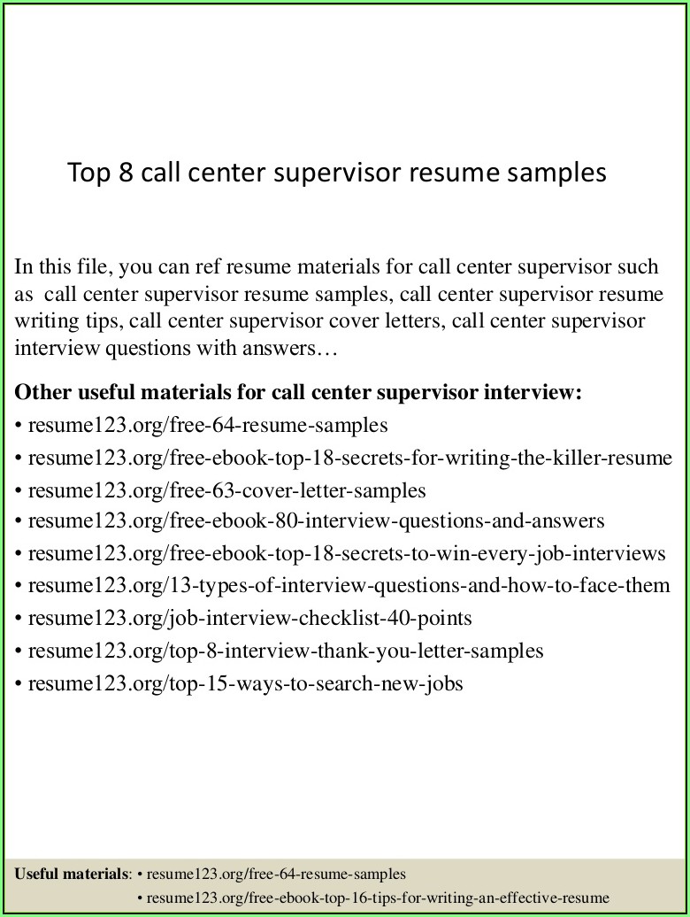 Free Customer Service Resume Samples