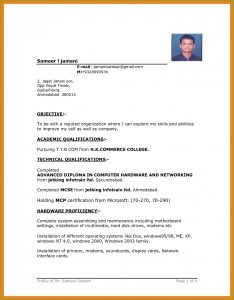 Free Download Resume Format Microsoft Word