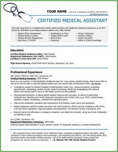 Free Examples Of Medical Assistant Resumes