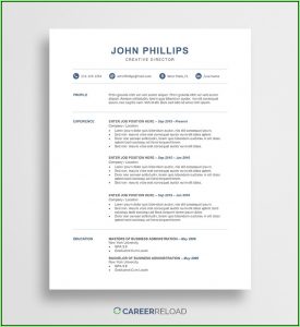 Free Microsoft Word Resume Templates 2017