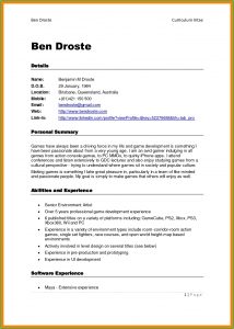 Free Printable Examples Of Resumes