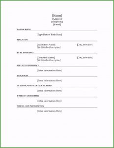 Free Printable Resume Creator