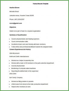 Free Printable Sample Resume Templates