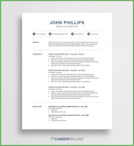 Free Resume Download Template Word