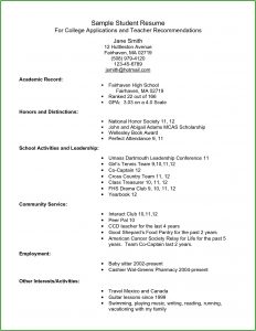 Free Resume For College Students