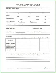 Free Resume Form To Print Out