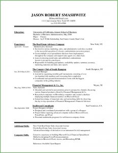 Free Resume Sample In Word Format