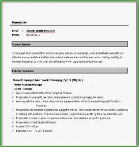 Free Resume Samples In Word Format
