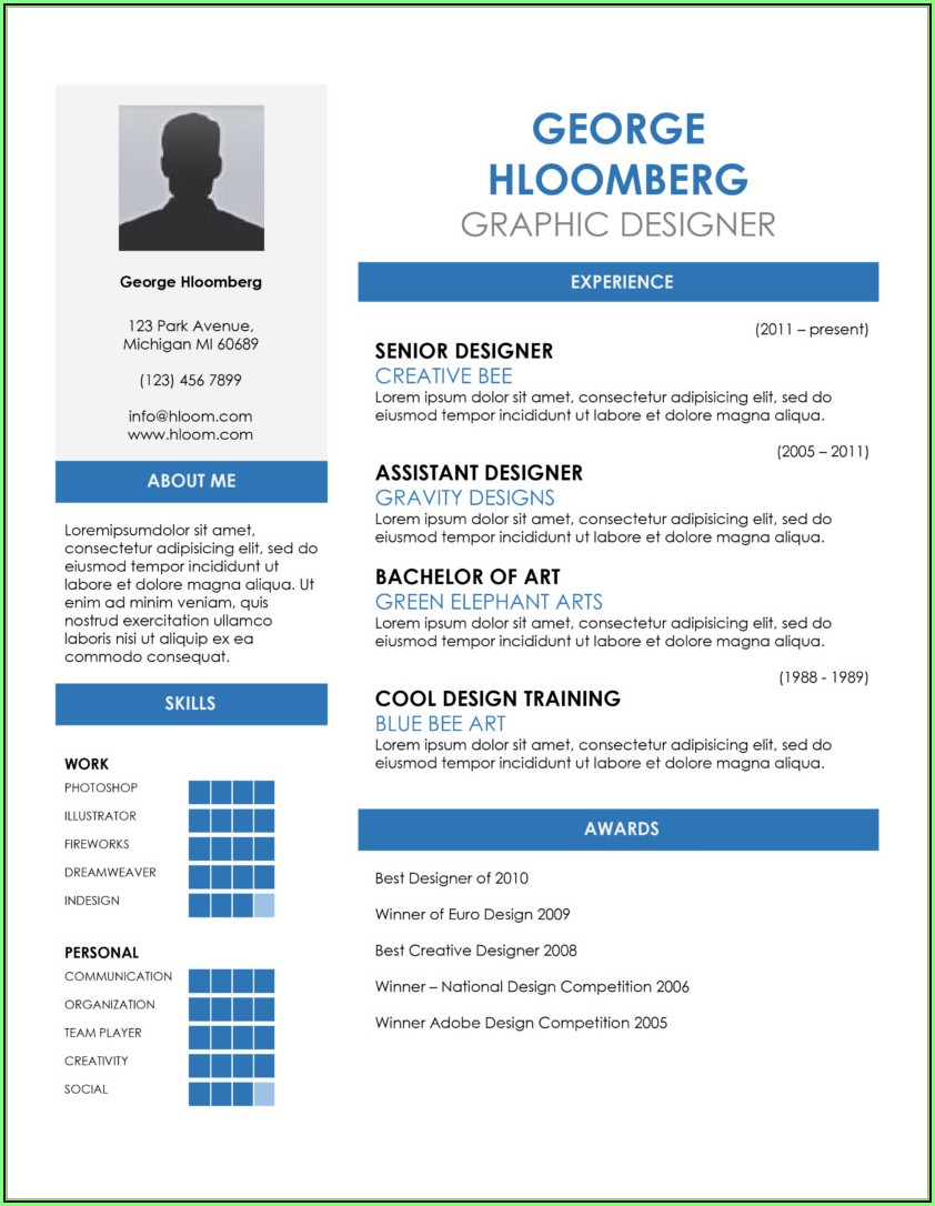 Free Resume Template Download Word