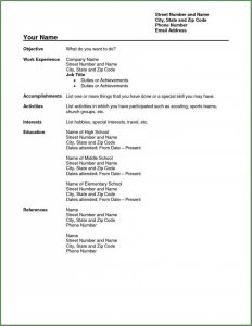 Free Resume Templates Wordpad