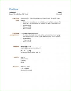 Free Simple Resume Templates Word