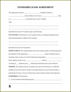 Free Sublet Lease Agreement Template