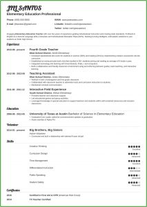 Free Teacher Resume Template Microsoft Word