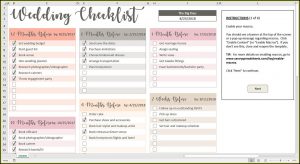 Free Wedding Checklist Template Excel
