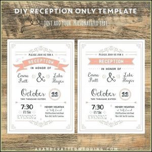Free Wedding Reception Only Invitation Templates