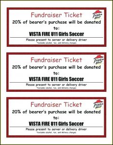 Fundraiser Dinner Tickets Template