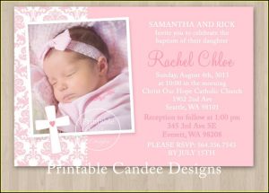 Girl Baptism Invitations Templates