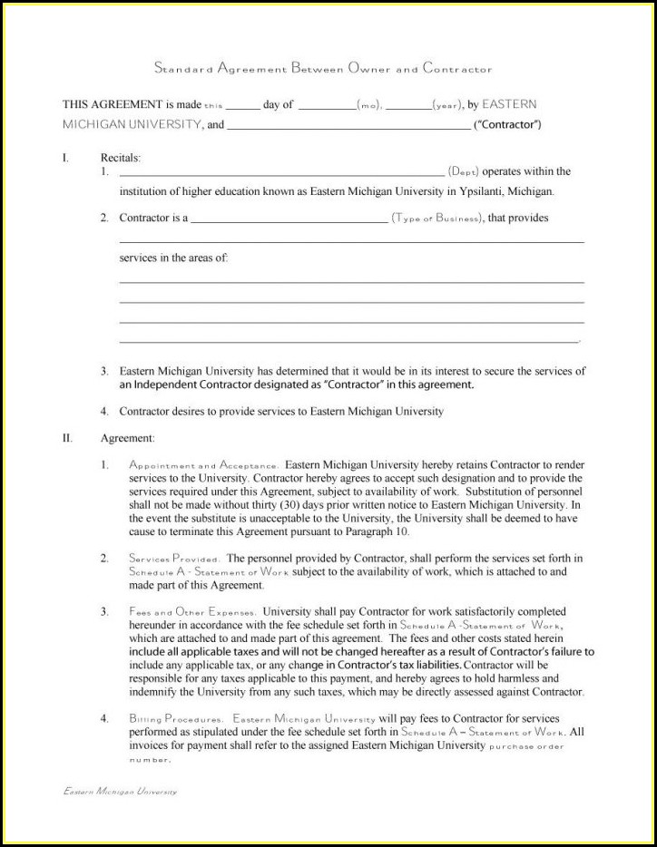 Independent Contractor Agreement Template Ontario