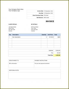 Invoice Sample For Catering Services